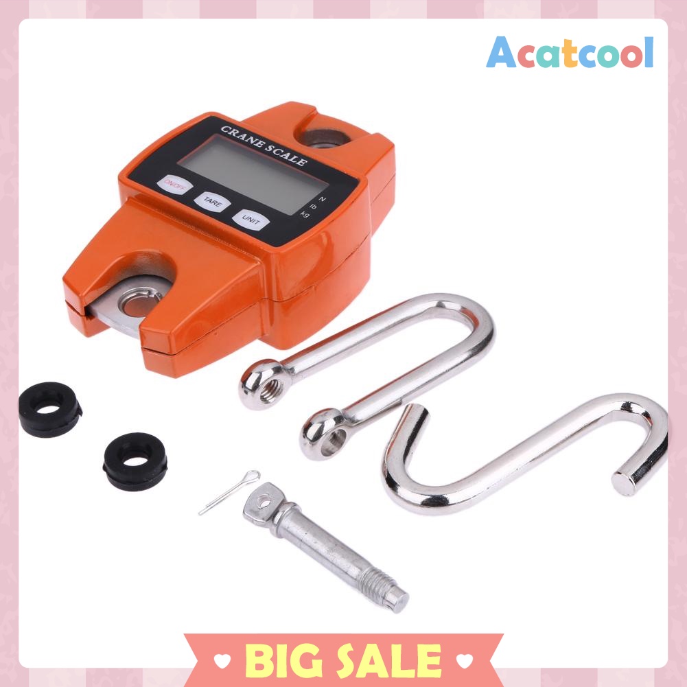 Mini Crane Scale Portable LCD Digital Electronic Hook Hanging Weight 300kg