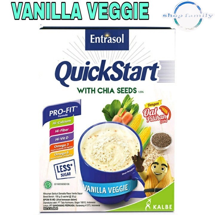 

ENTRASOL QUICK START VANILLA VEGGIE 5 × 30GR PER 1 BOX