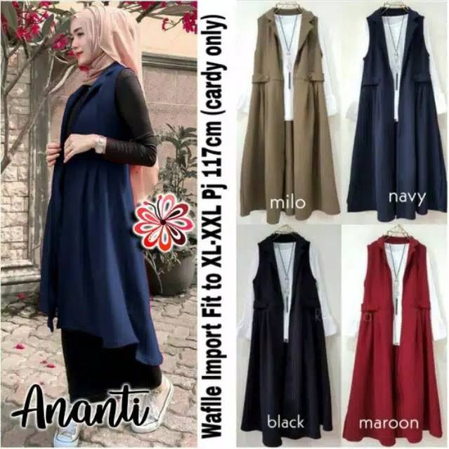 BO - CARDY ANANTY / LONG OUTER / CARDINGAN WANITA/ CARDINGAN IMPORT / CARDY TERBARU