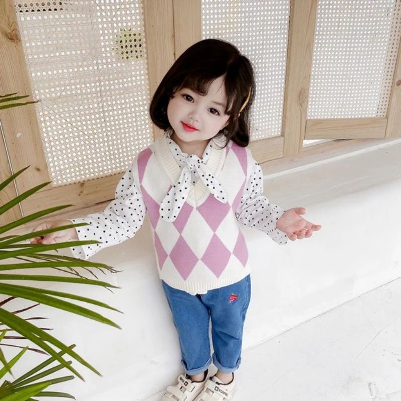 ROMPI RAJUT VEST RAJUT ANAK CEWEK IMPORT PREMIUM 0-5 TAHUN / VEST RAJUT ANAK PEREMPUAN IMPORT