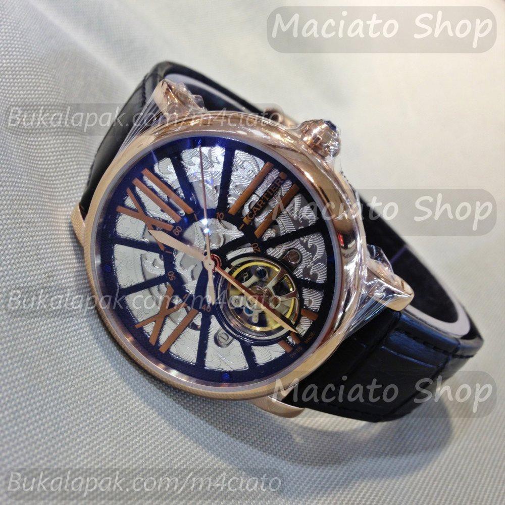 Dijual Jam Tangan Cartier Tourbillon Black Rosegold Ref.9811 Terbatas