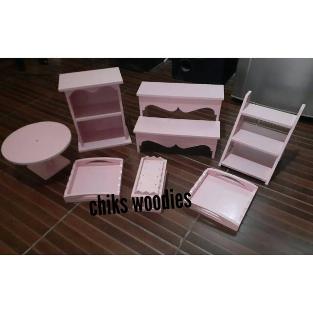 Dessert table komplit 7 pcs baby pink (dijual)