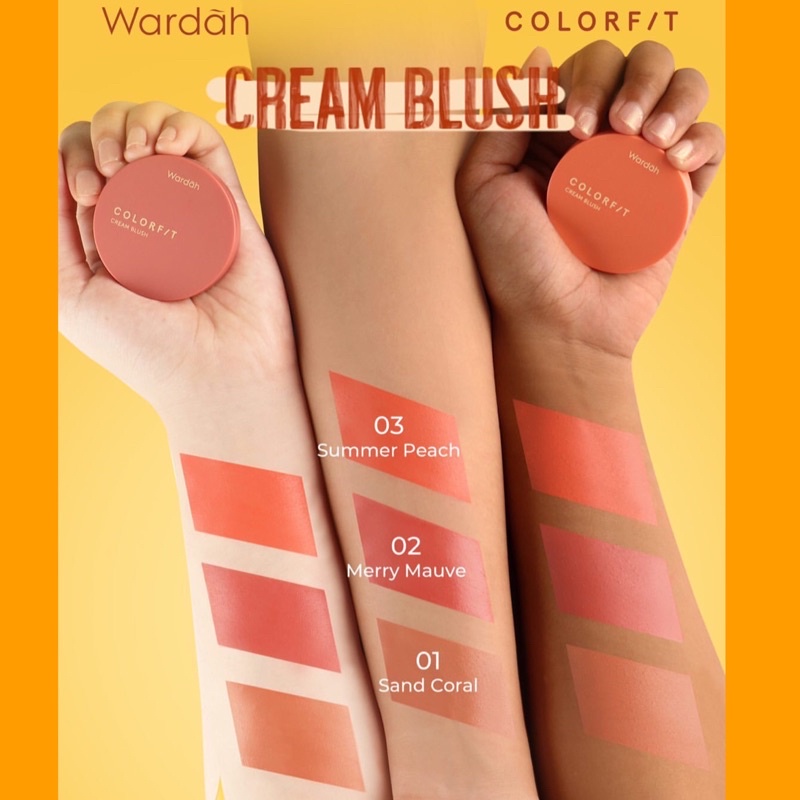 Wardah Colorfit Cream Blush 3gr - Blush On Cream Wardah