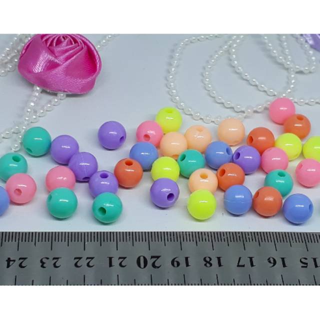 Mote bulat pastel 1cm PER PACK