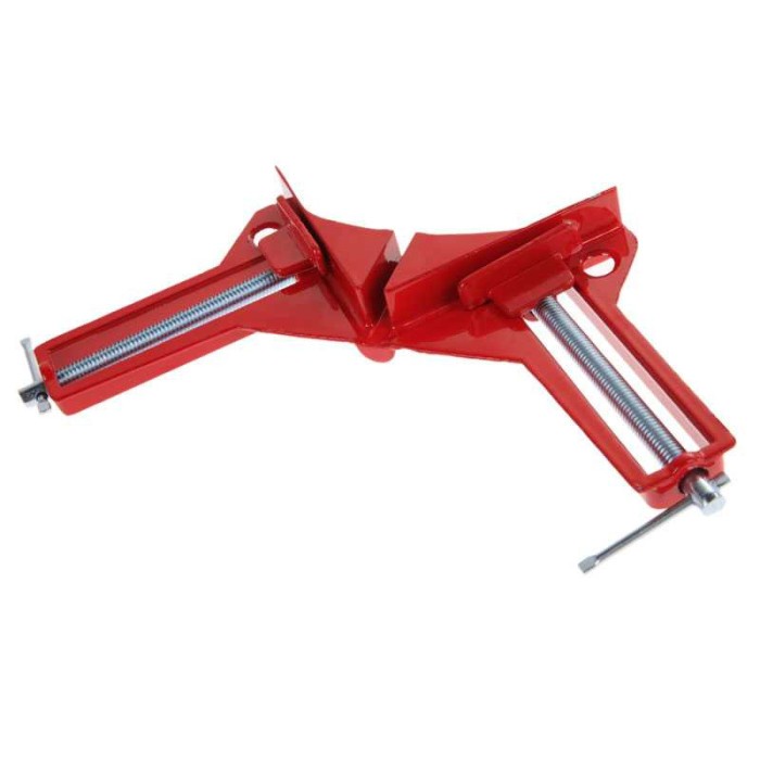 Cuci Gudang Clamp Penjepit Sudut Frame Kayu 90 Derajat 75mm Merah