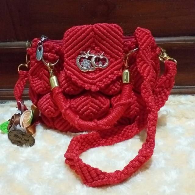 Tas tali kur motif daun