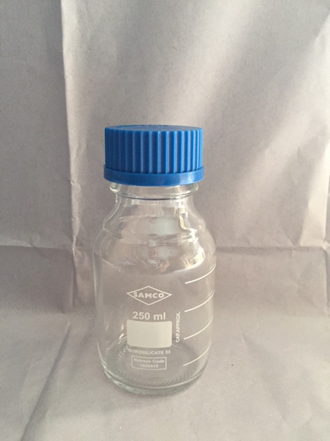 Botol media / Laboratory Bottle Clear Blue Cup