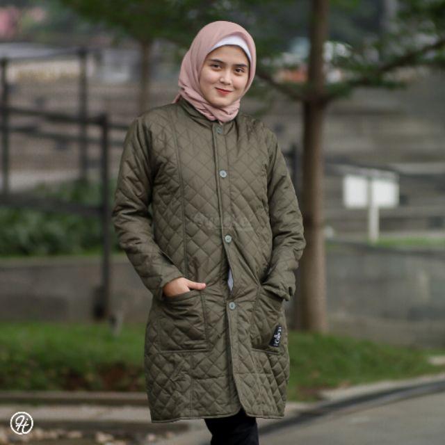 ⭐BUY 1 GET 2 GIFT⭐ HIJACKET® ORIGINAL BELVA JAKET MUSLIMAH FITROP-SEAWEED (GREEN)