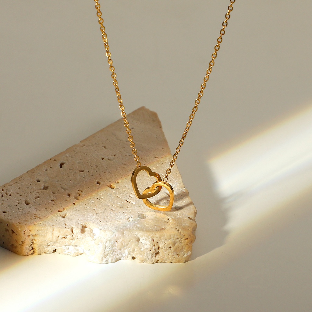 Kalung Bahan Titanium Steel Gaya Korea Untuk Wanita