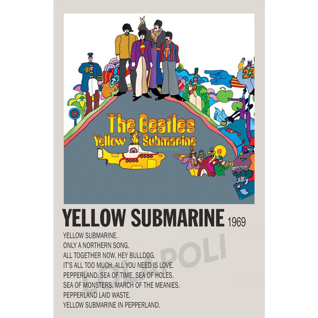 Poster Cover Album Yellow Submarine - The Beatles