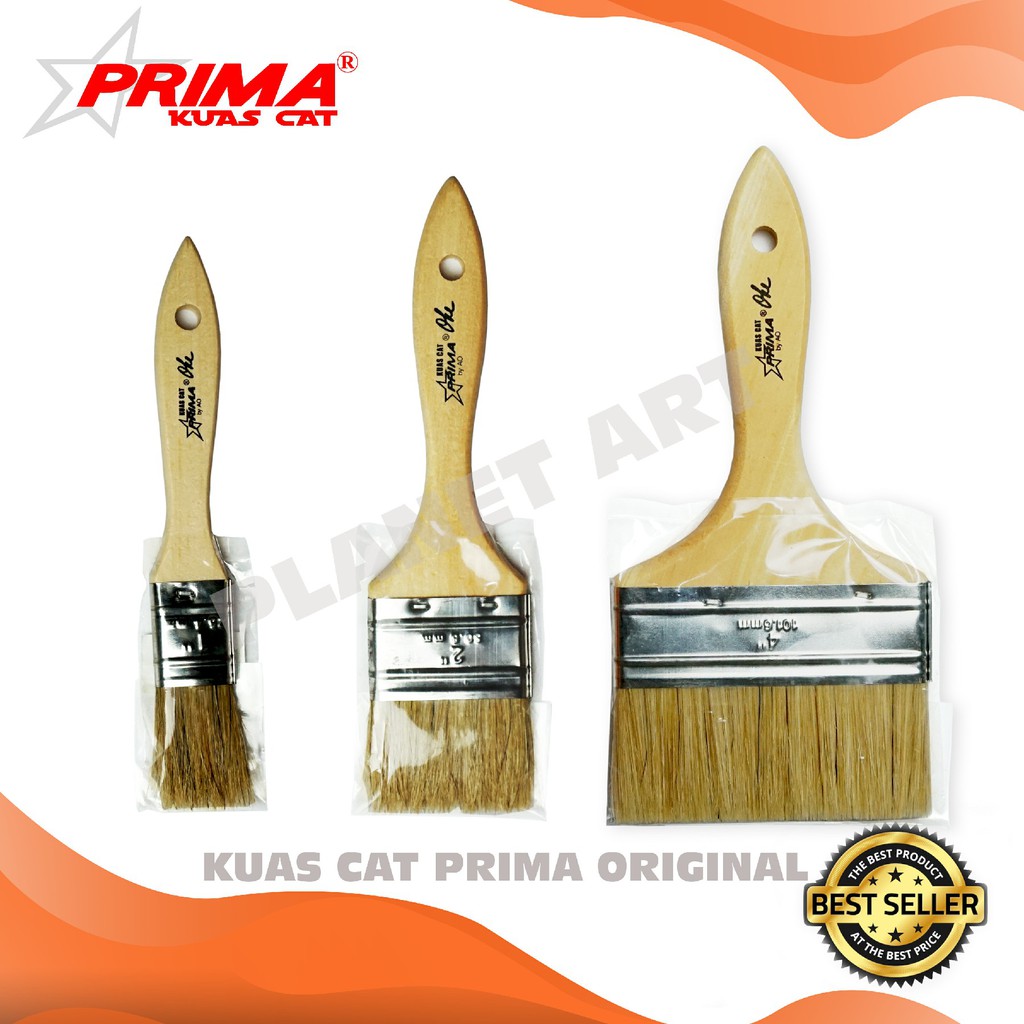 KUAS CAT TANGAN (PRIMA) BERBAGAI UKURAN 1&quot; 2&quot; 4&quot; INCHI