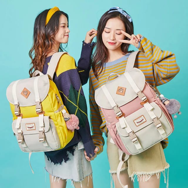 BACKPACK KOREA MULTIFUNGSI FUMI RANSEL SEKOLAH WANITA BACK TO SCHOOL TUMBLR WANITA CEWEK TERLARIS