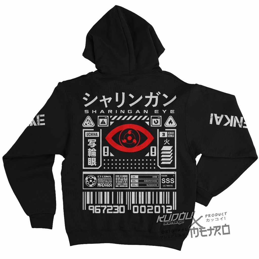 Hoodie Kekkai Genkai Sharingan Naruto Anime Manga