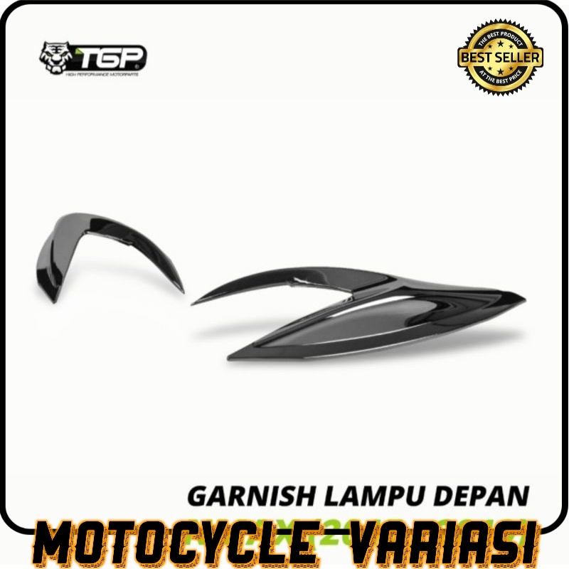 Garnish lampu depan nmax 2015-2019 Black chrome