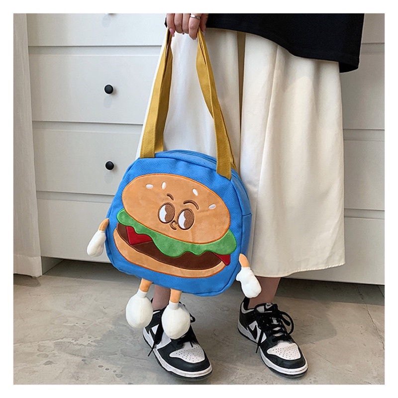 Tas Tote bag Burger Hamburger TL018 kanvas fashion