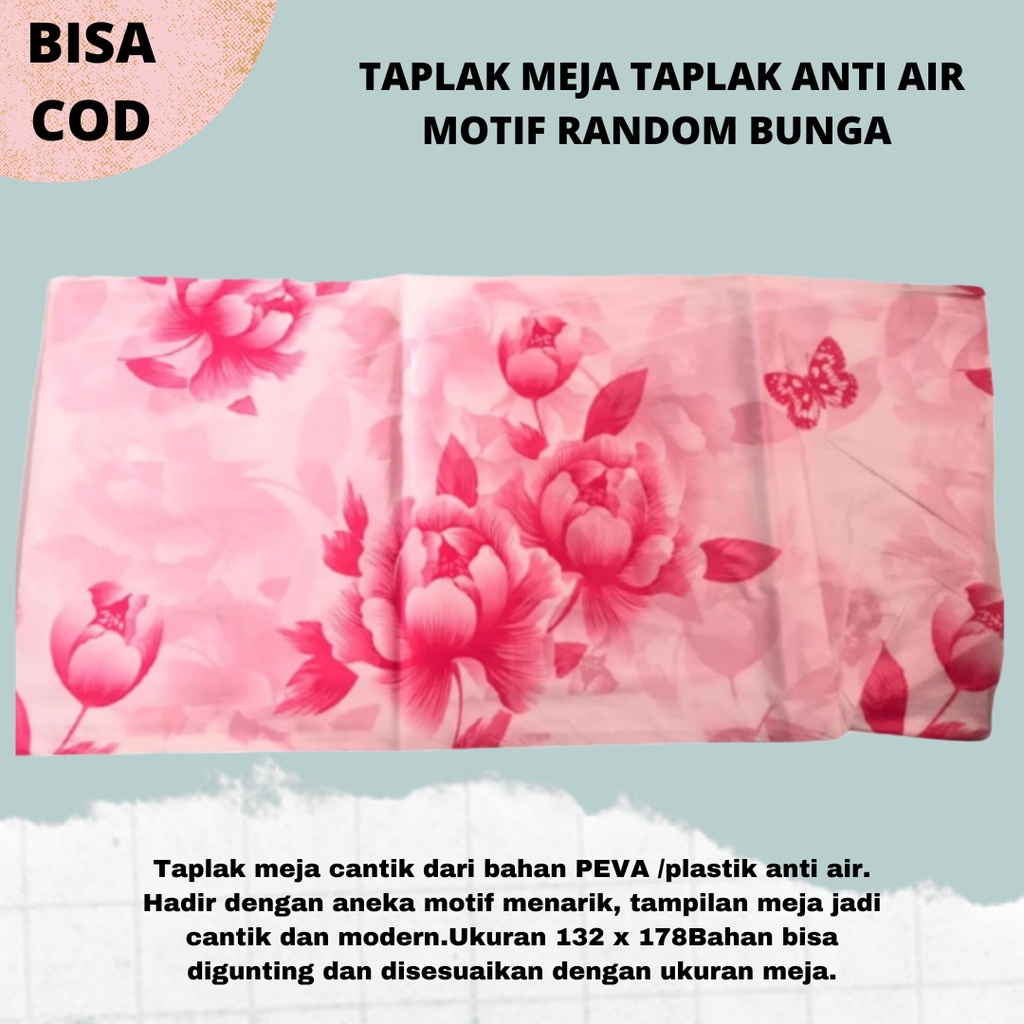 TERLARIS!!! Taplak Meja Anti Air Motif Ukuran 132 x 178Cm Motif Random