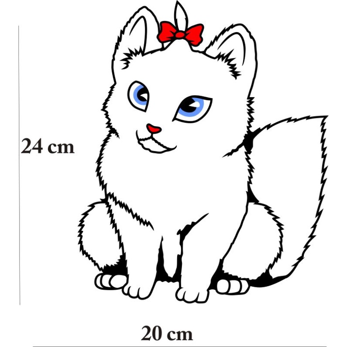 STIKER MOBIL STICKER CUTTING GAMBAR KUCING LUCU TERBARU