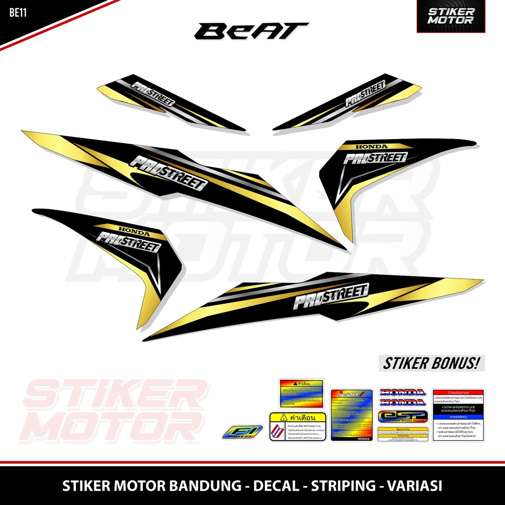 STRIPING BEAT 11 PROSTREET 2017 2018 2019 ESP FI BEAT STREET STICKER THAILOOK MOTHAI STIKER THAILAND