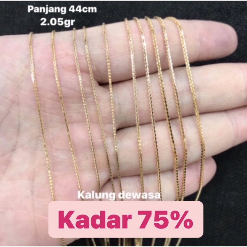 Kalung Emas Asli - Kalung Santa - Kalung Emas Kadar 750 - Perhiasan Emas - Toko Emas - Toko Mas Asli