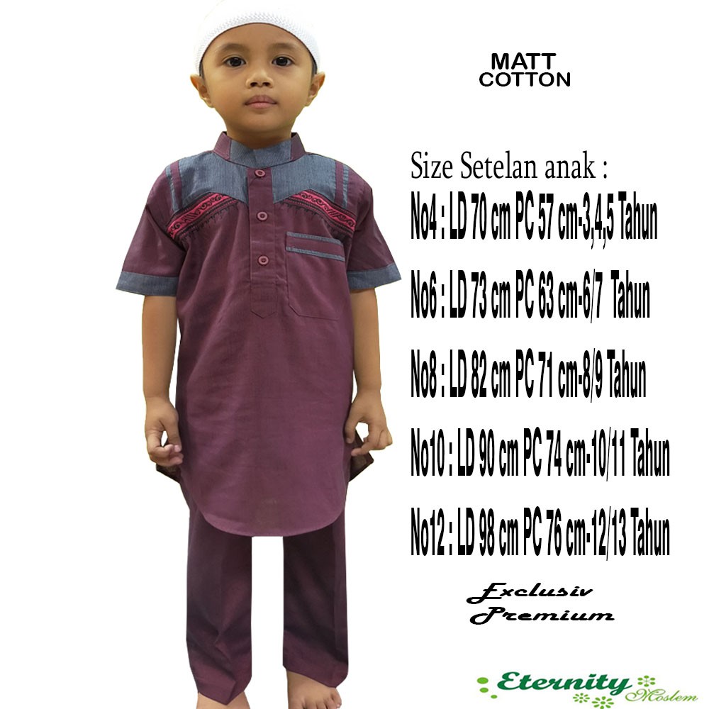 Baju Koko Anak Laki Laki 3Tahun-12Tahun / Koko Anak Laki Laki Lengan Pendek Koko Anak ETERNITY Terbaru COD