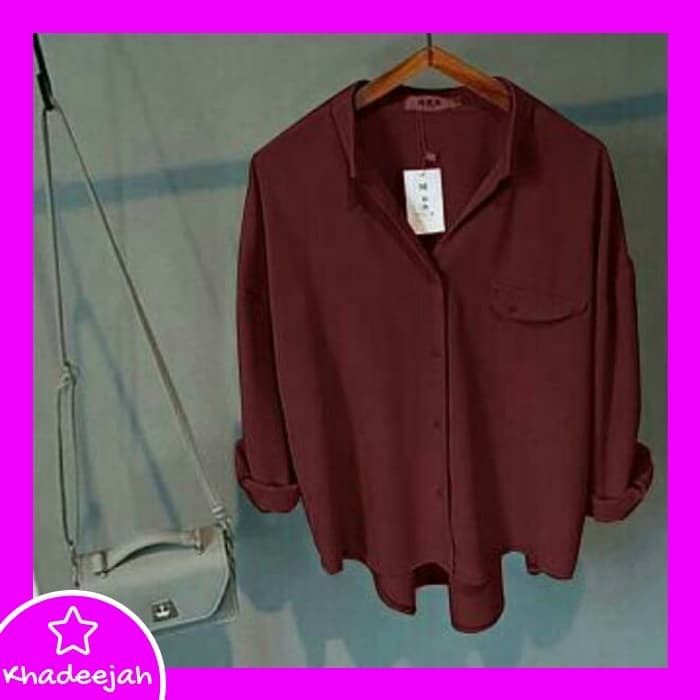 Baju Wanita Lengan Panjang 212 - Hem Wanita Lengan Panjang 212 - Biru