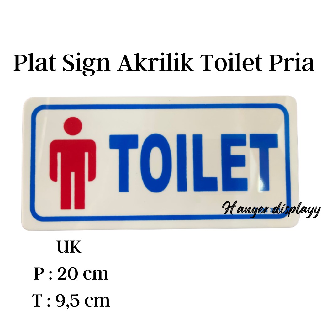 Tulisan Acrylic Toilet Pria - Perempuan - Papan Acrylic Murah Cowok &amp; Cewek