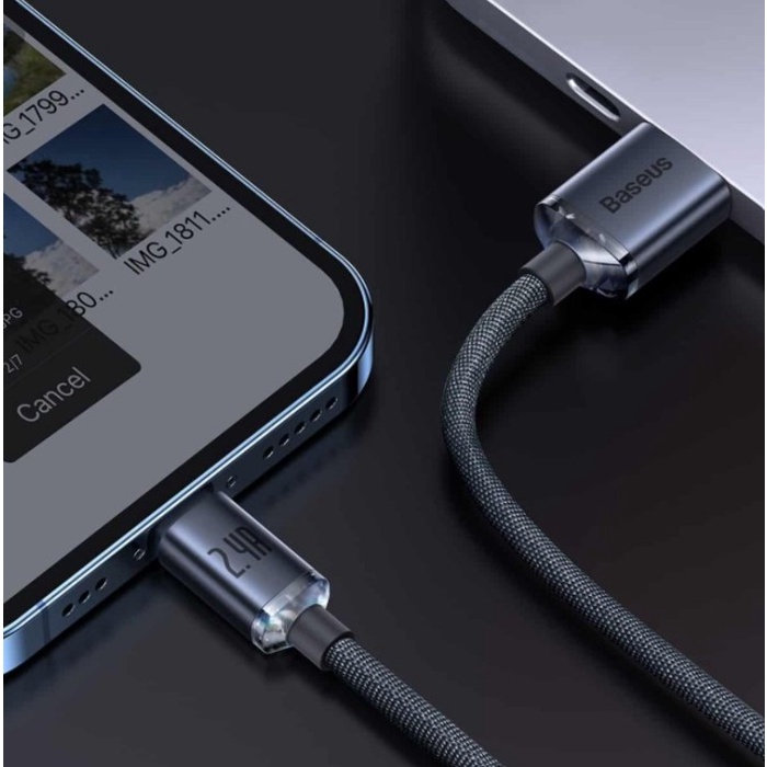 BASEUS Kabel Crystal Shine Series Fast Charging Data USB to iP 2.4A - CAJY00