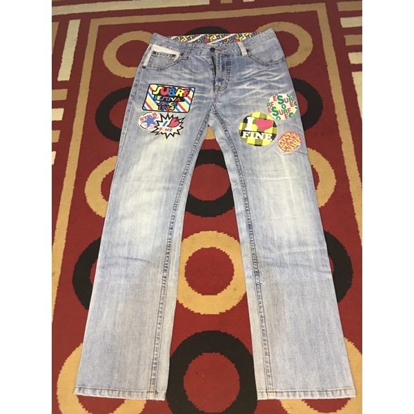 Clone Devgru Japan surf style ❤️ peace surf denim pants (rare)