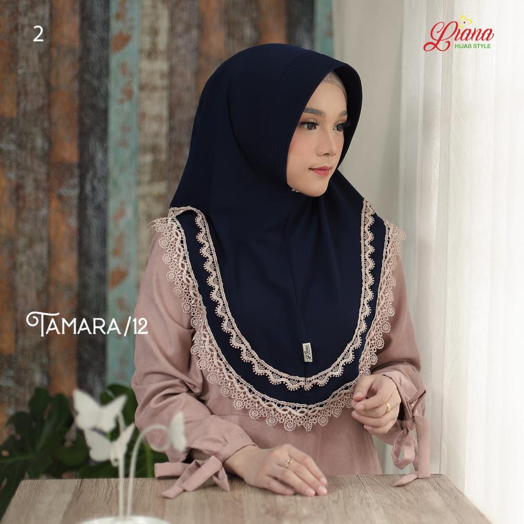 Jilbab Instan Bergo Tamara 12 Ori Liana Hijab-NAVY