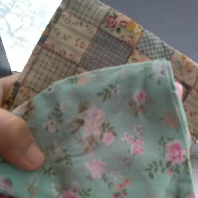 Masker Kain Katun 100% Motif Shabby_ Ready Karet Hijab Dan Non Hijab