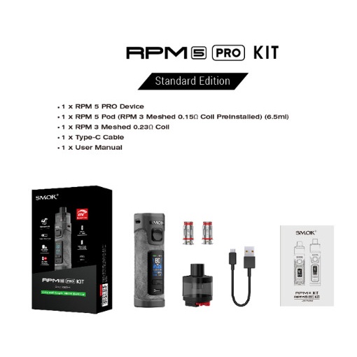 Authentic Smok RPM 5 Pro 80W Pod Mod Kit