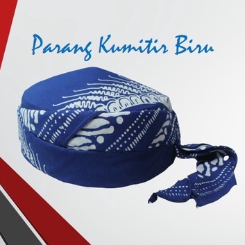 PECI BATIK JOGOKARIYAN MOTIF PARANG KUMITIR BIRU / Peci Batik Jogokaryan