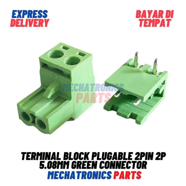 [5715] Terminal Block Plugable 2pin 2p 5.08mm Green Connector