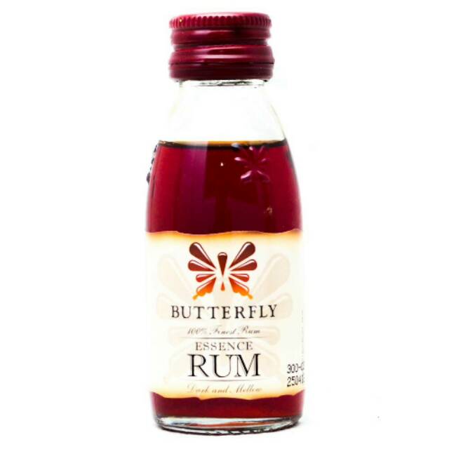 BUTTERFLY RUM 60ML - JAMICA RHUM ESSENCE - KOEPOE ESEN - KUPU ESSEN JAMAIKA ESENSE ESENCE PUDDING