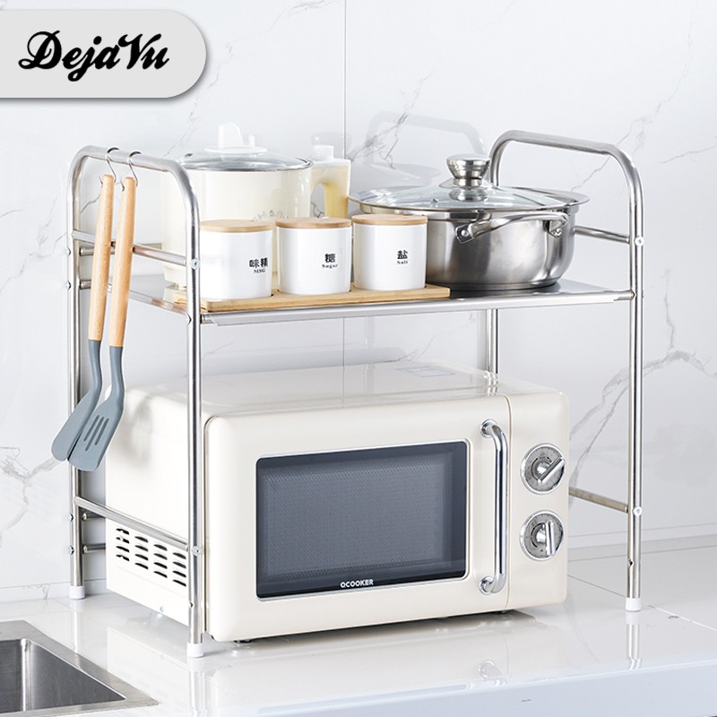 Dejavu Rak Oven Microwave Stainless Steel Dapur 2 Susun 