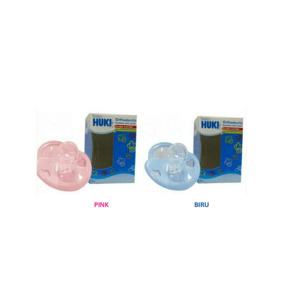 Baby Huki Orthodontic Soother with Cover / Empeng Huki Gepeng