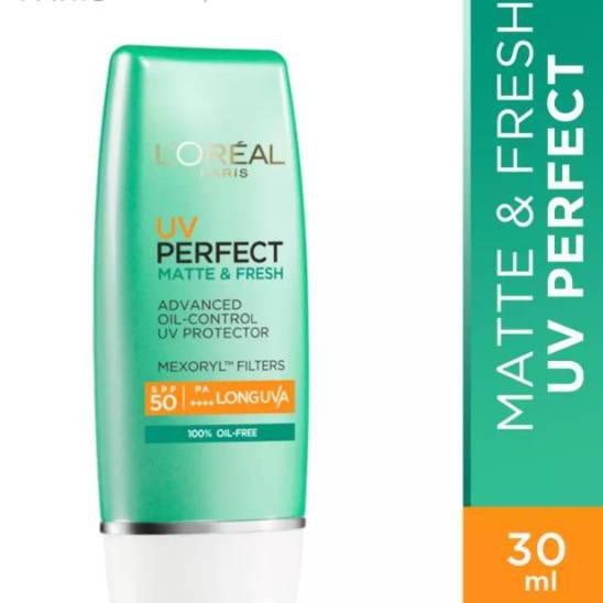 Terbaru LOREAL UV Perfect Matte & Fresh Sun Screen SPF 50/PA++++ .. .. ..
