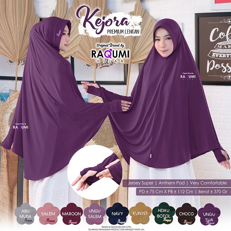 Hijab Raqumi Original Kejora Lengan