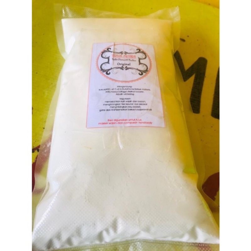 SERBUK PEMUTIH MUTIARA KILOAN COLLAGEN/BIBIT ARBUTIN MASKER BADAN DAN WAJAH ORIGINAL TERMURAH BPOM/M