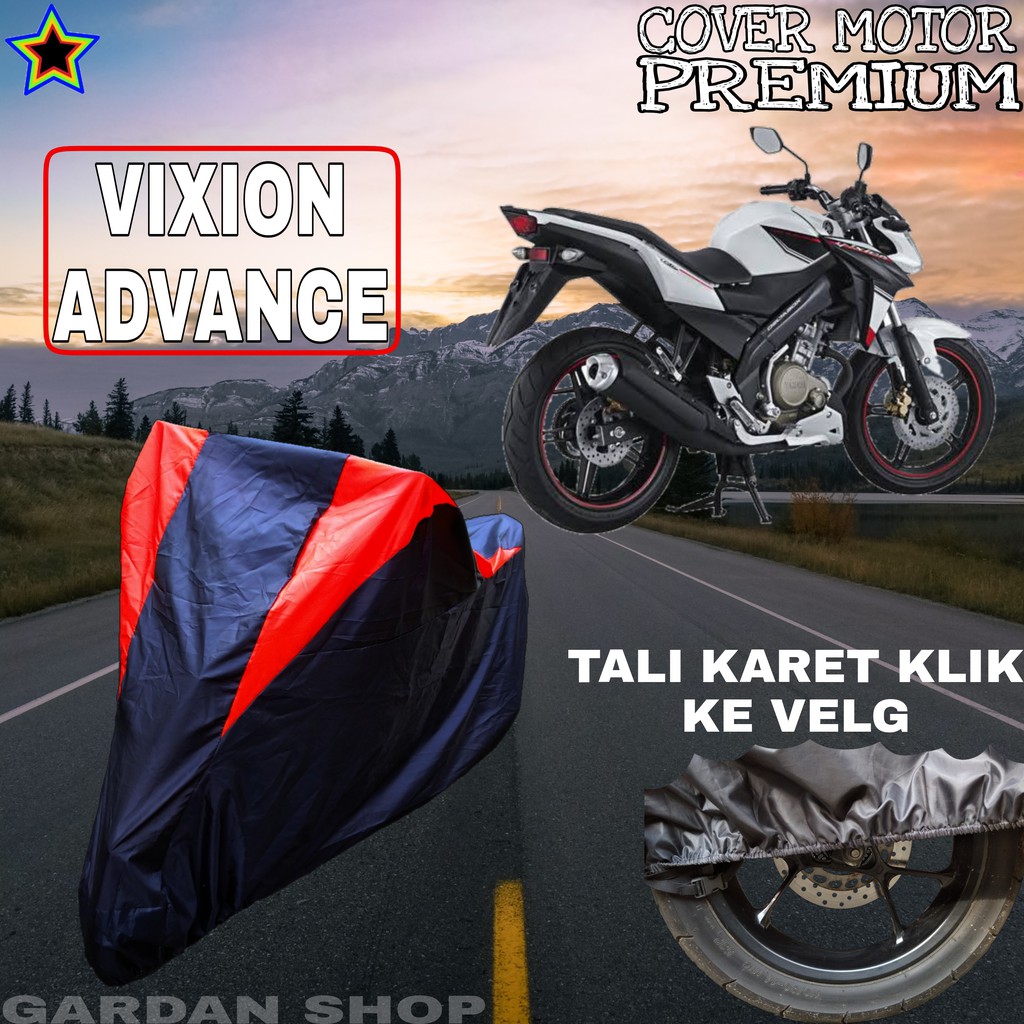 Sarung Motor VIXION ADVANCE Hitam MERAH Body Cover Penutup Pelindung Motor Vixion PREMIUM