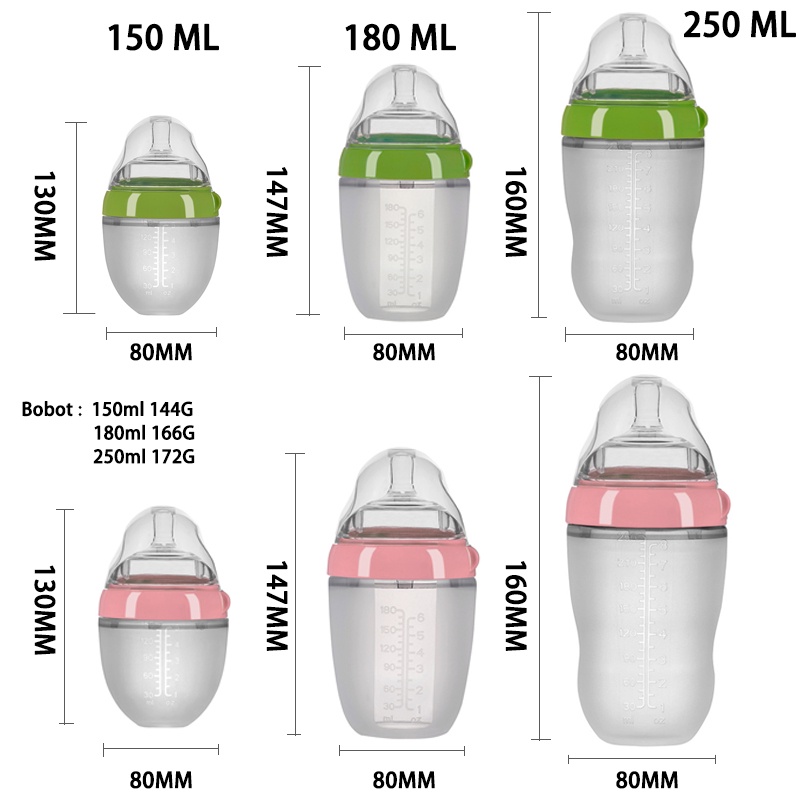 Perlengkapan bayi/Botol/Botol silikon bayi  (B18-19)