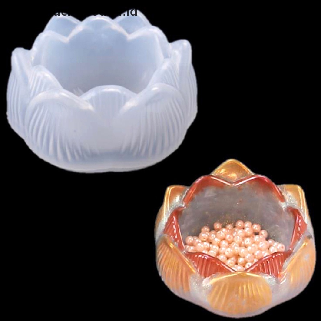 [OOID] 1Pc DIY Silicone Mold Lotus Shape Epoxy Resin Mould Ashtray Mold Crafts Making ID