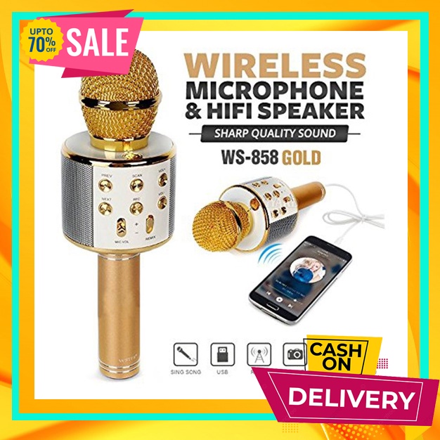 GREEN BOYS - Microphone Bluetooth WS858 - Mic Bluetooth Karaoke WS858 / Mic WS868