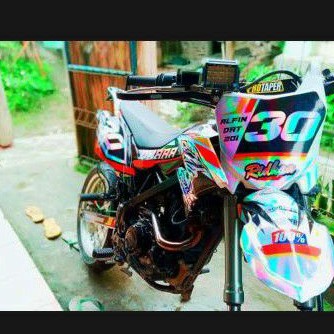 Decal sticker stiker klx D-Tracker Hologram pelangi