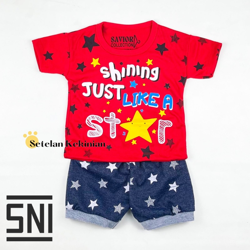 Set Baby Boy Bintang 0-12bulan Just Like A Star Setelan Anak Laki Laki Newborn Photoshoot Kado Akikah