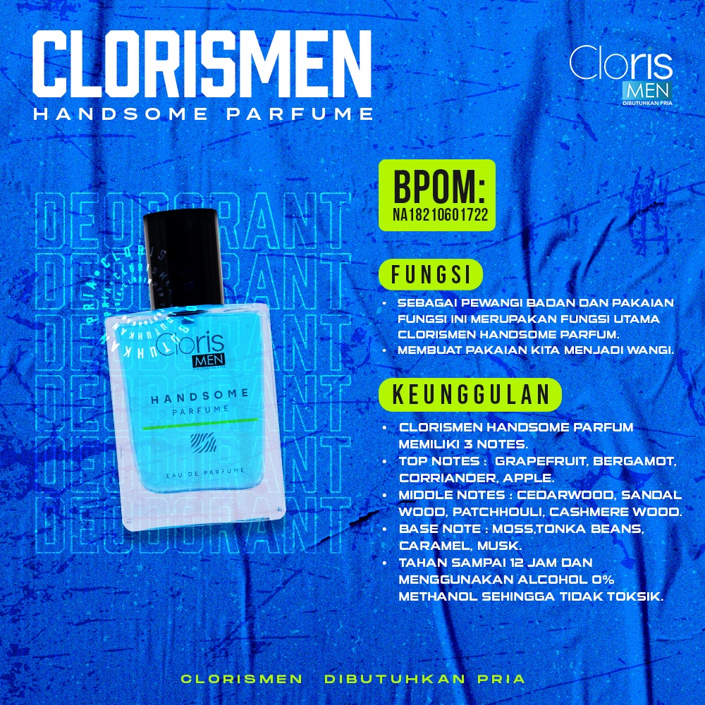 Clorismen Handsome Parfume 3in1 Aroma Exclusive Eau De Parfum Pria Wangi Soft Tahan Lama Bpom Original