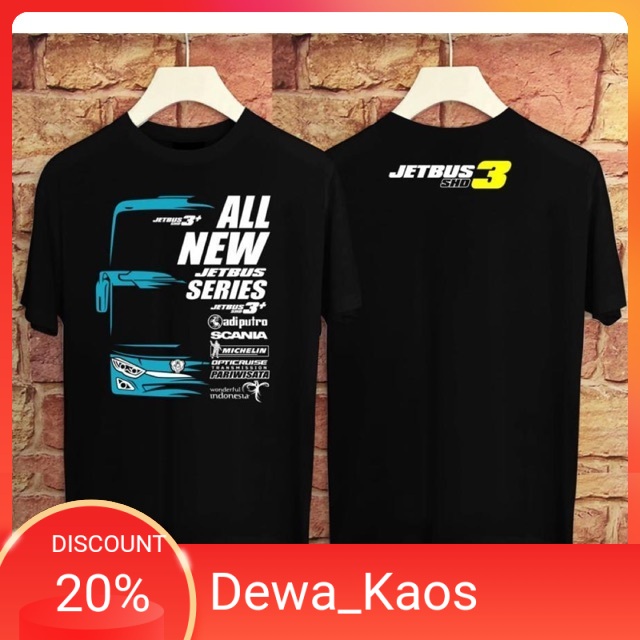 KAOS KEREN JETBUS BLUE / kaos jetbus / kaos jetbus scania / kaos busmania / kaos bismania