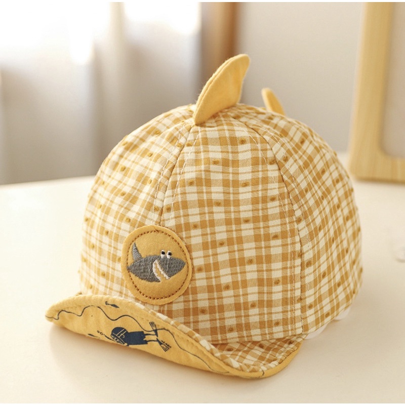 Topi Anak Bayi Laki Laki Model Shark and Diver/ Baby Baseball Hat Cap-Kuning