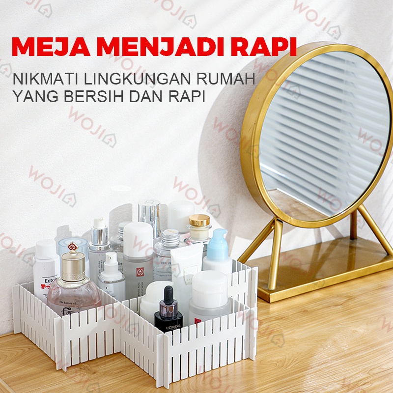 Sekat Laci Lemari Organizer Pemisah Pembatas Partisi Set 4 pcs 32x7cm