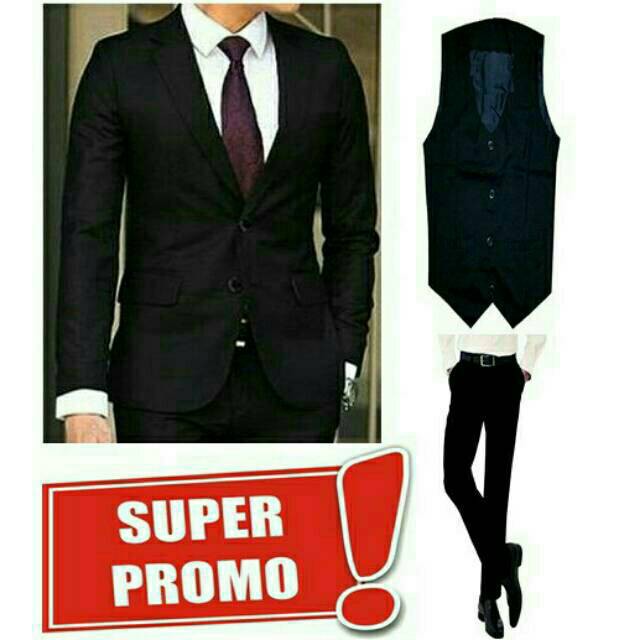  SETELAN  JAS  PRIA FORMAL 3IN1 SLIMFIT JAS  WISUDA JAS  